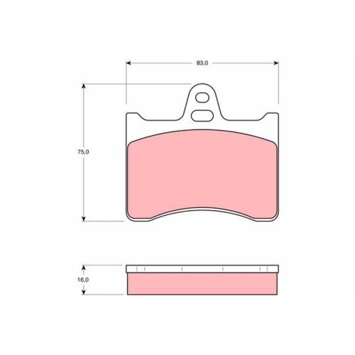 TRW Bremsbelagsatz, Scheibenbremse