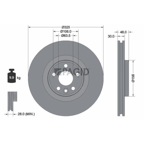 PAGID Bremsscheibe 56488NHC