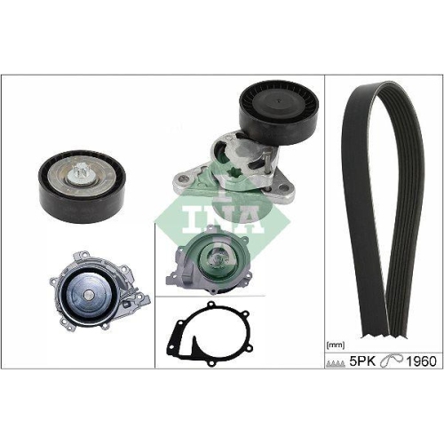 Schaeffler INA Wasserpumpe + Keilrippenriemensatz 529 0487 30