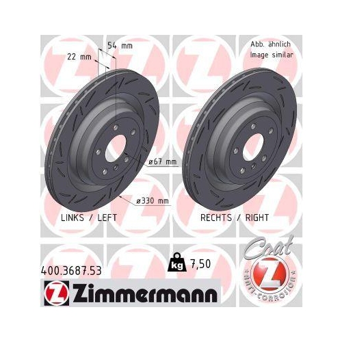 ZIMMERMANN Bremsscheibe BLACK Z 400.3687.53