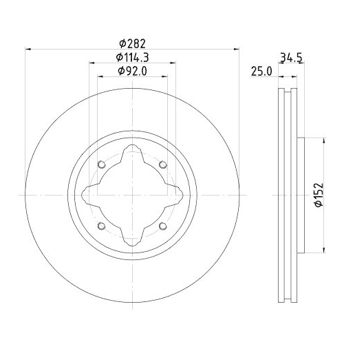 HELLA Bremsscheibe 8DD 355 104-971