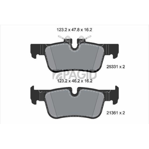 PAGID Bremsbelagsatz, Scheibenbremse T2399N