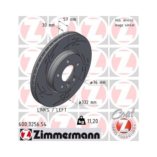ZIMMERMANN Bremsscheibe BLACK Z 600.3256.54