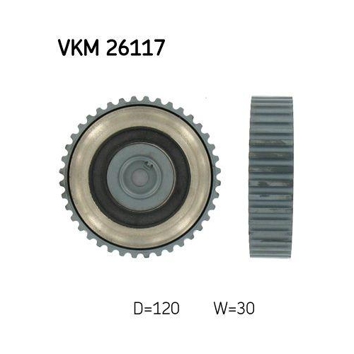 SKF Umlenk-/F&uuml;hrungsrolle, Zahnriemen VKM 26117