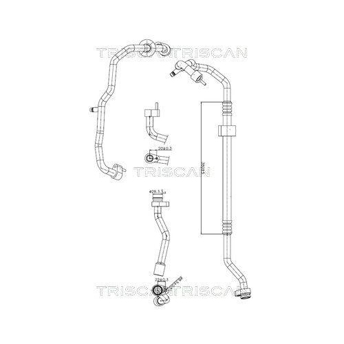 TRISCAN Hochdruck-/Niederdruckleitung, Klimaanlage 9010 29034