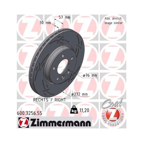 ZIMMERMANN Bremsscheibe BLACK Z 600.3256.55