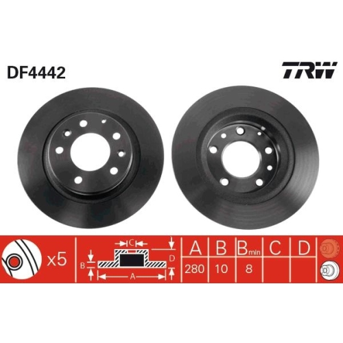 TRW Bremsscheibe DF4442