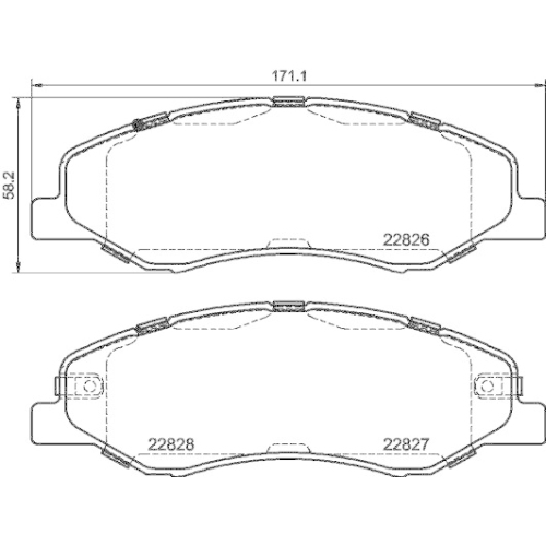 HELLA Bremsbelagsatz, Scheibenbremse 8DB 355 039-181