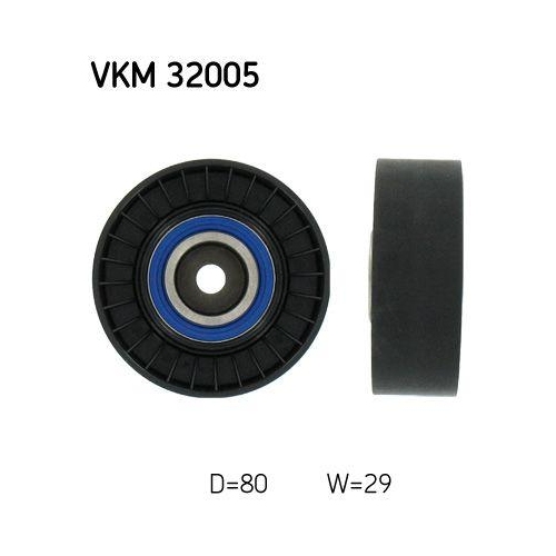 SKF Umlenk-/F&uuml;hrungsrolle, Keilrippenriemen VKM 32005