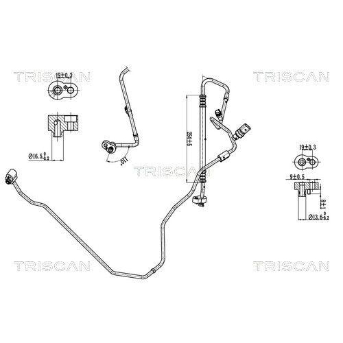 TRISCAN Hochdruck-/Niederdruckleitung, Klimaanlage 9010 29094