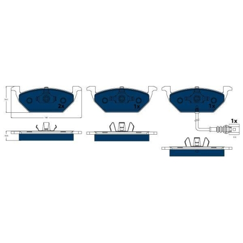TRW Bremsbelagsatz, Scheibenbremse ELECTRIC BLUE GDB1386BTE