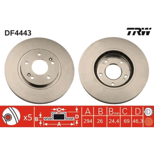 TRW Bremsscheibe DF4443