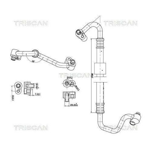 TRISCAN Hochdruck-/Niederdruckleitung, Klimaanlage 9010 29051