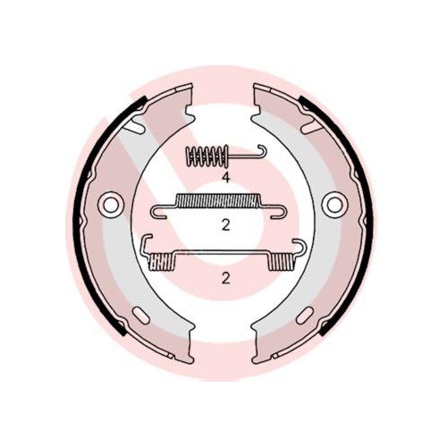 BREMBO Bremsbackensatz, Feststellbremse ESSENTIAL LINE S 50 512