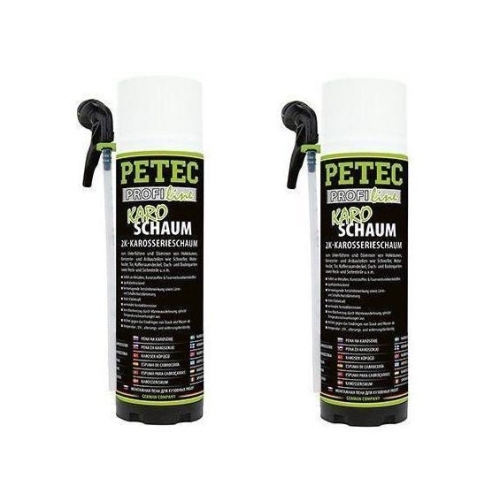 2x 2K KARO-Schaum GRAU 400ML Unterf&uuml;ttern D&auml;mmen Hohlraum Dichten PETEC 98140