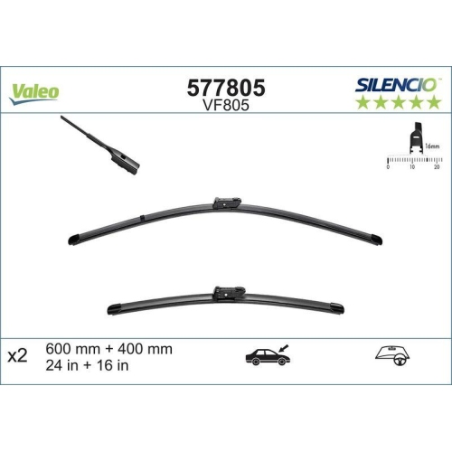 VALEO Wischblatt SILENCIO FLAT BLADE SET 577805