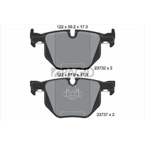 PAGID Bremsbelagsatz, Scheibenbremse T1366N