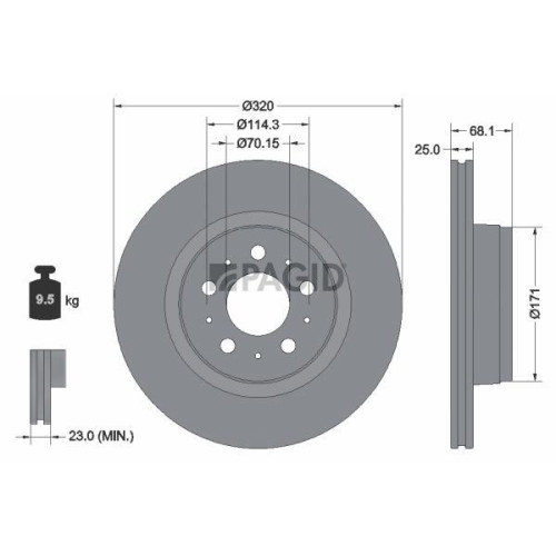 PAGID Bremsscheibe 56330NHC