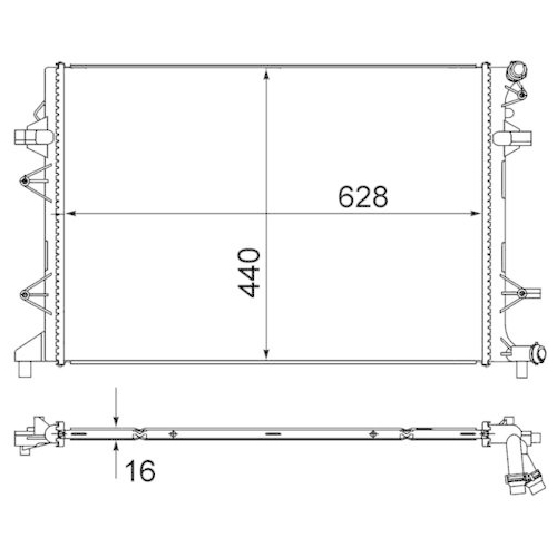 MAHLE Kühler, Motorkühlung BEHR CR 855 000S