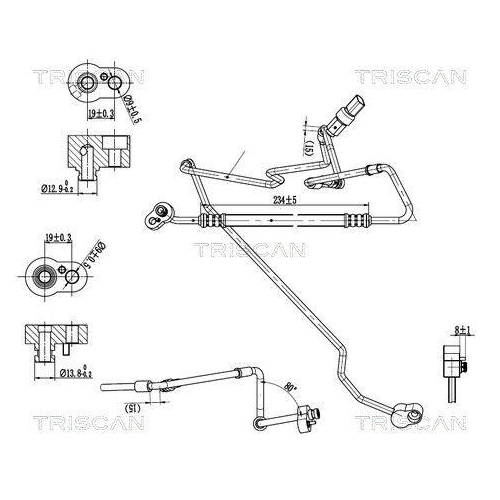 TRISCAN Hochdruck-/Niederdruckleitung, Klimaanlage 9010 29093