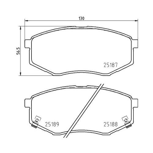 HELLA Bremsbelagsatz, Scheibenbremse 8DB 355 037-981