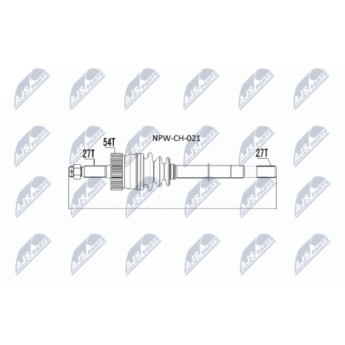 NTY Antriebswelle NPW-CH-021