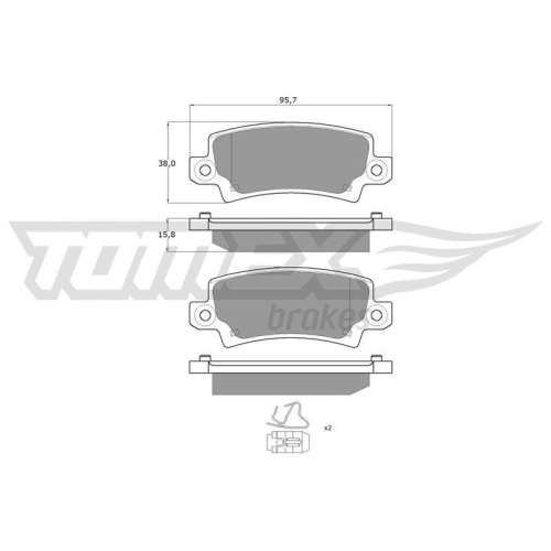 TOMEX Brakes Bremsbelagsatz, Scheibenbremse TX 13-75