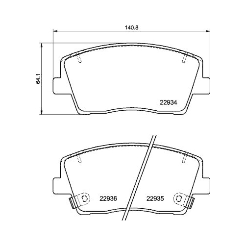 HELLA Bremsbelagsatz, Scheibenbremse 8DB 355 040-111