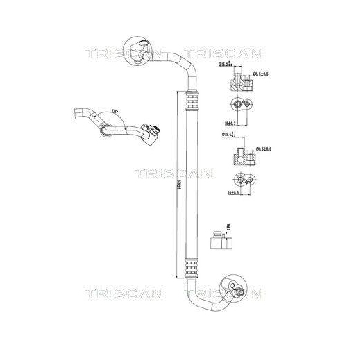 TRISCAN Hochdruck-/Niederdruckleitung, Klimaanlage 9010 29039