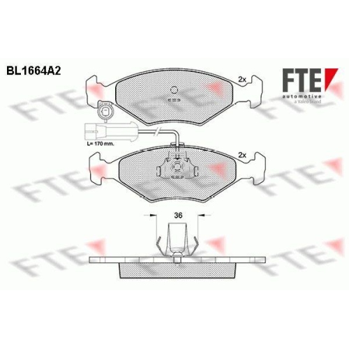 FTE Bremsbelagsatz, Scheibenbremse 9010276