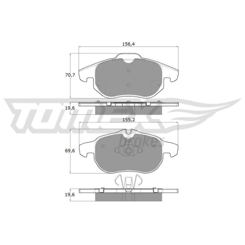 TOMEX Brakes Bremsbelagsatz, Scheibenbremse TX 13-04