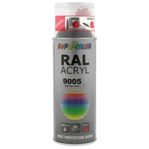 Lackspray Spr&uuml;hlack 400ml RAL 9005 tiefschwarz matt 710087 DUPLI COLOR