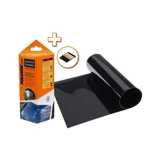 TOPSTRIPE Blendstreifen T&ouml;nungsstreifen Windschutzscheibe schwarz Foliatec 1025