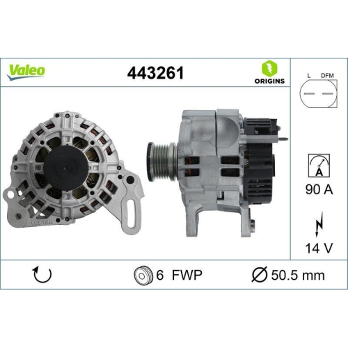 VALEO Generator VALEO ORIGINS - NEW O.E. TECHNOLOGIE 443261