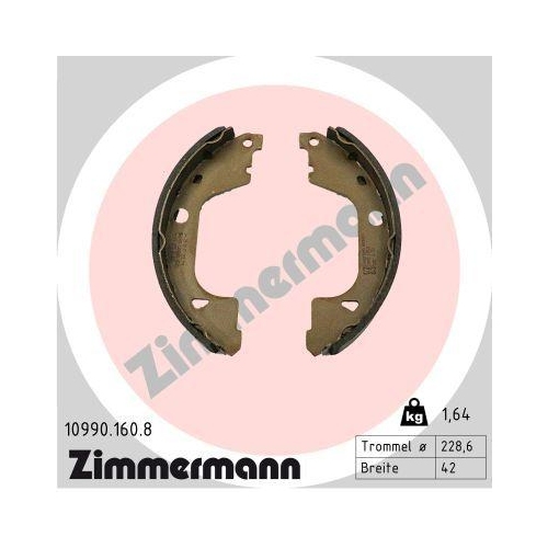 ZIMMERMANN Bremsbackensatz, Feststellbremse 10990.160.8