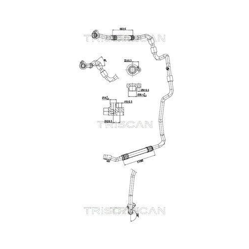 TRISCAN Hochdruck-/Niederdruckleitung, Klimaanlage 9010 29091