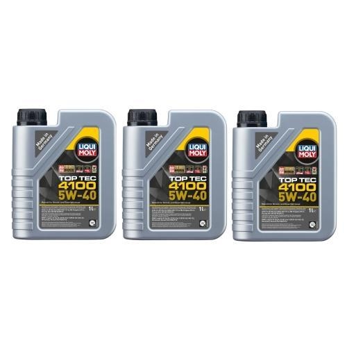 3x LIQUI MOLY Motor&ouml;l Top Tec 4100, 5W-40, 1-Liter Kanister 3700 - 3 Liter
