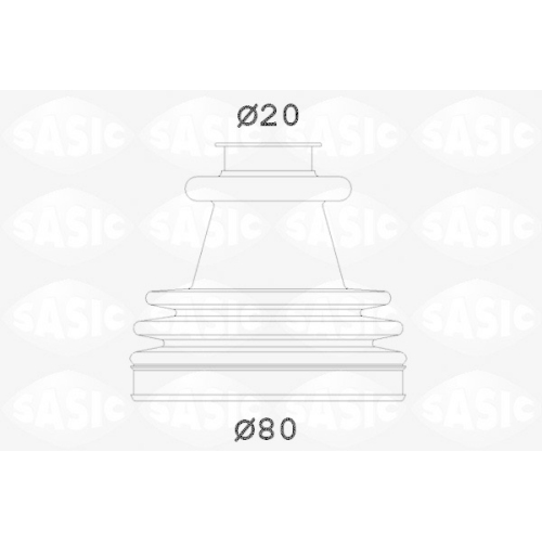 SASIC Faltenbalgsatz, Antriebswelle