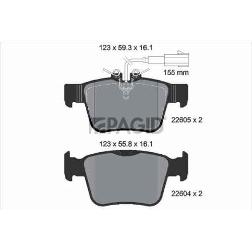 PAGID Bremsbelagsatz, Scheibenbremse T4177N
