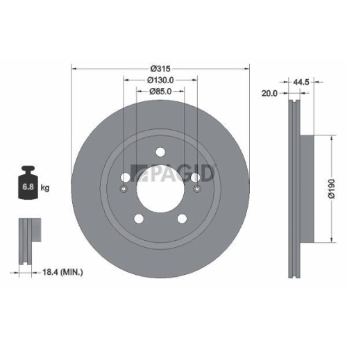 PAGID Bremsscheibe 56329NC