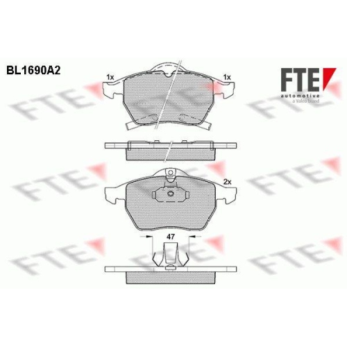 FTE Bremsbelagsatz, Scheibenbremse 9010301