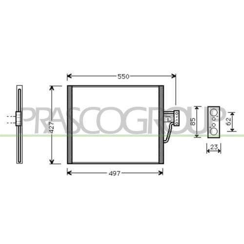 PRASCO Kondensator, Klimaanlage PrascoSelection BM044C002
