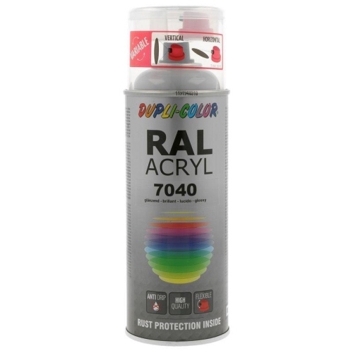 Lackspray Spr&uuml;hlack 400ml RAL 7040 fenstergrau gl&auml;nzend 710568 DUPLI COLOR