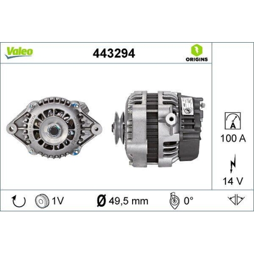 VALEO Generator VALEO ORIGINS - NEW O.E. TECHNOLOGIE 443294