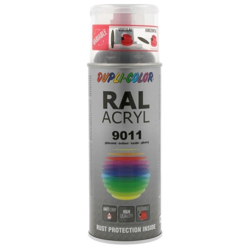 Lackspray Spr&uuml;hlack 400ml RAL 9011 grap.schwarz gl&auml;nzend 710612 DUPLI COLOR