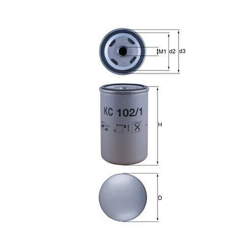 MAHLE Kraftstofffilter KC 102/1