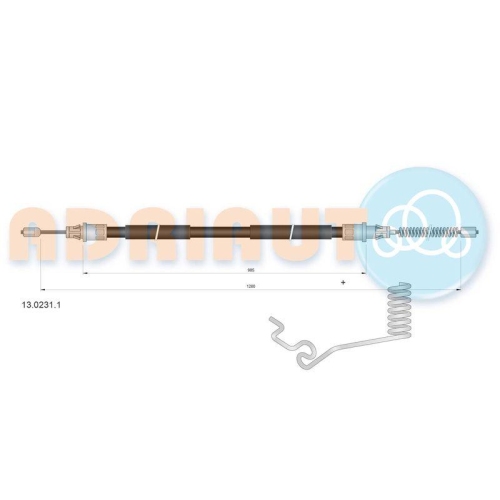 ADRIAUTO Seilzug, Feststellbremse 13.0231.1