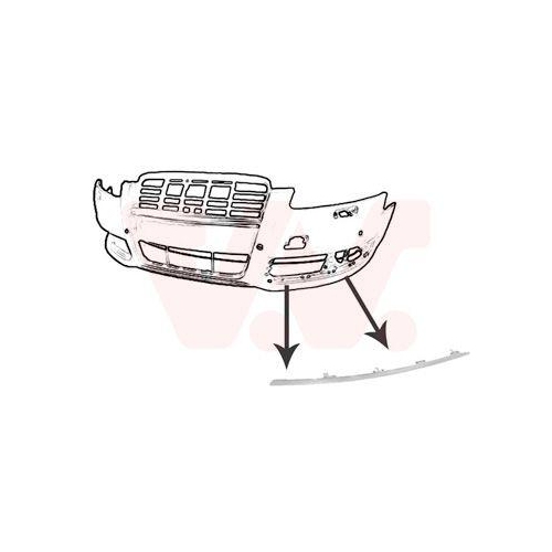 VAN WEZEL Zier-/Schutzleiste, Sto&szlig;f&auml;nger 0340581