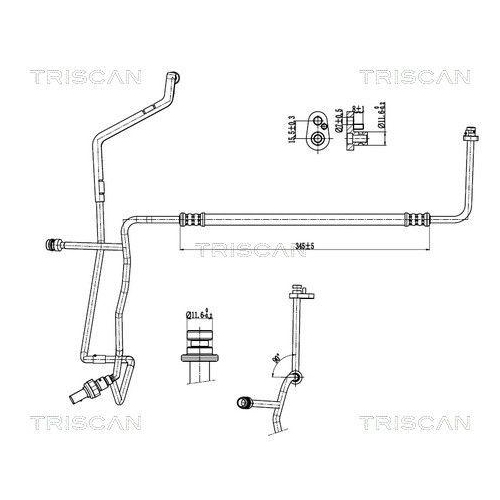 TRISCAN Hochdruck-/Niederdruckleitung, Klimaanlage 9010 29033