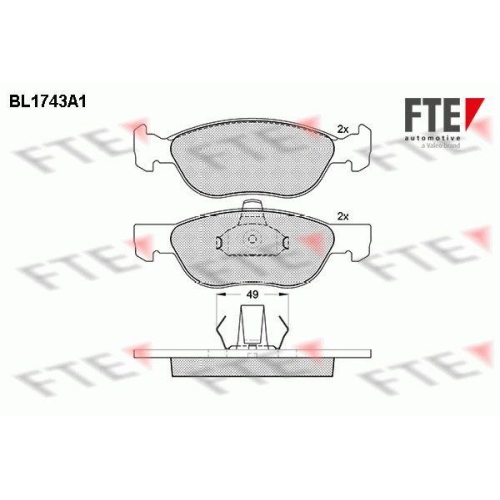FTE Bremsbelagsatz, Scheibenbremse 9010327